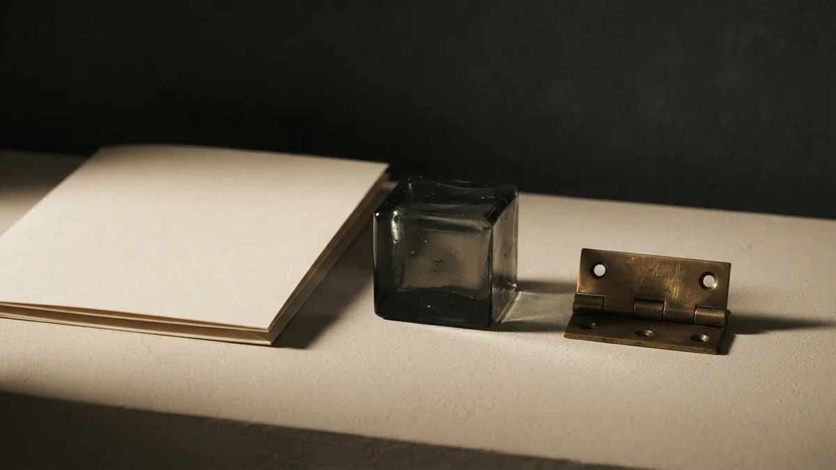 Folder, glass, and brass objects suggest fees, rates, and travel costs