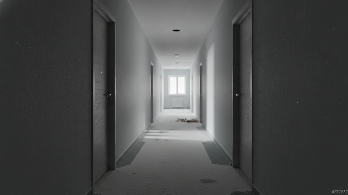 Apartment hallway scene that reflects rental housing impacted by COVID-era eviction rules.