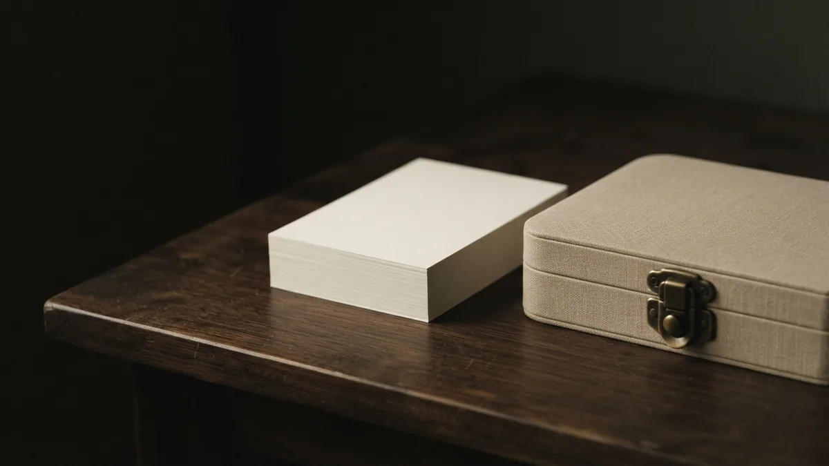Blank paper stack and brass latch arranged to represent a due diligence process