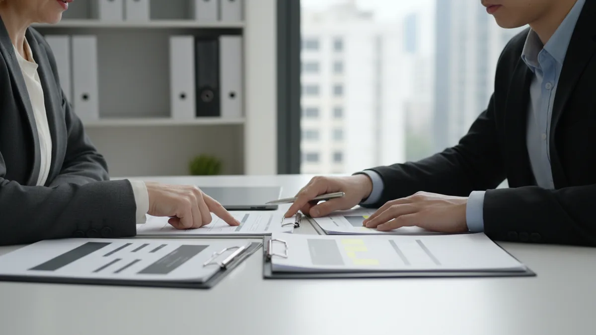 Mentoring during an IP-focused internship with shared document review.