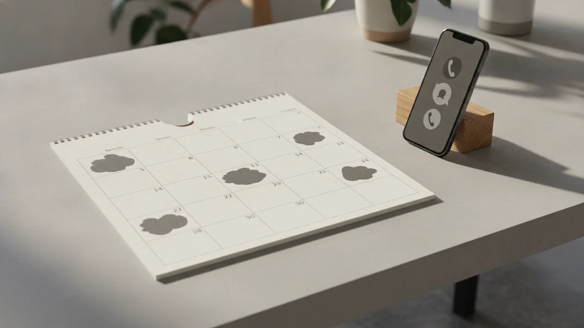 Calendar and phone setup for timing your downgrade request