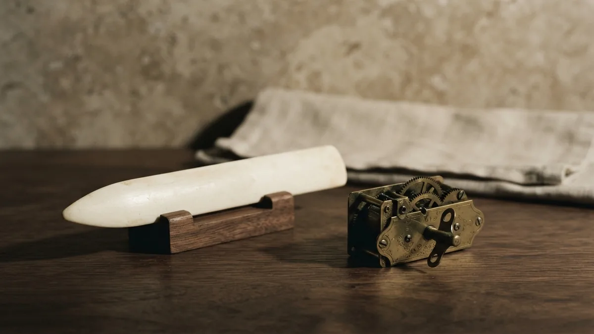 Folder and brass mechanism represent careful assessment of a venture capital firm