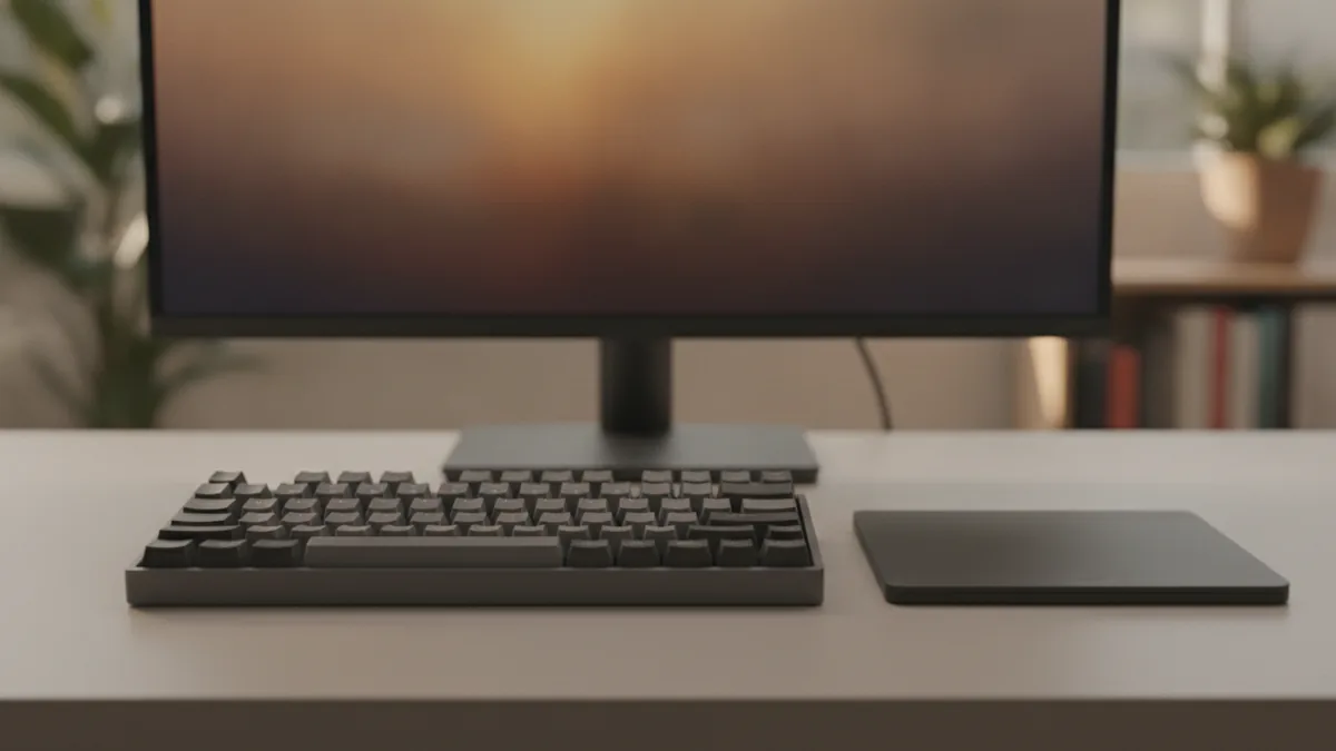 Mac keyboard and trackpad for using the Option + R shortcut