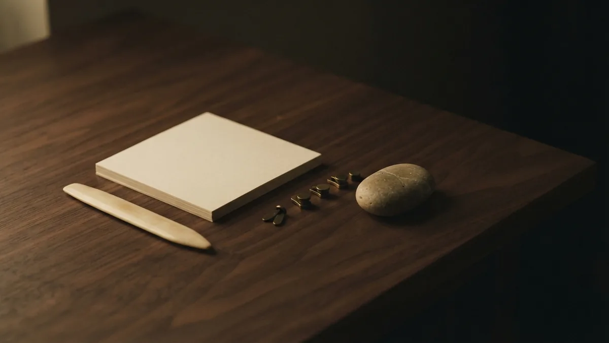Core pieces of a formation filing Blank filing papers and brass fasteners arranged as core formation records