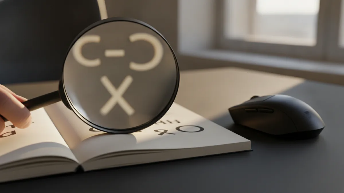 Search for conflicts early Magnifying glass and research tools representing a trademark uniqueness search.