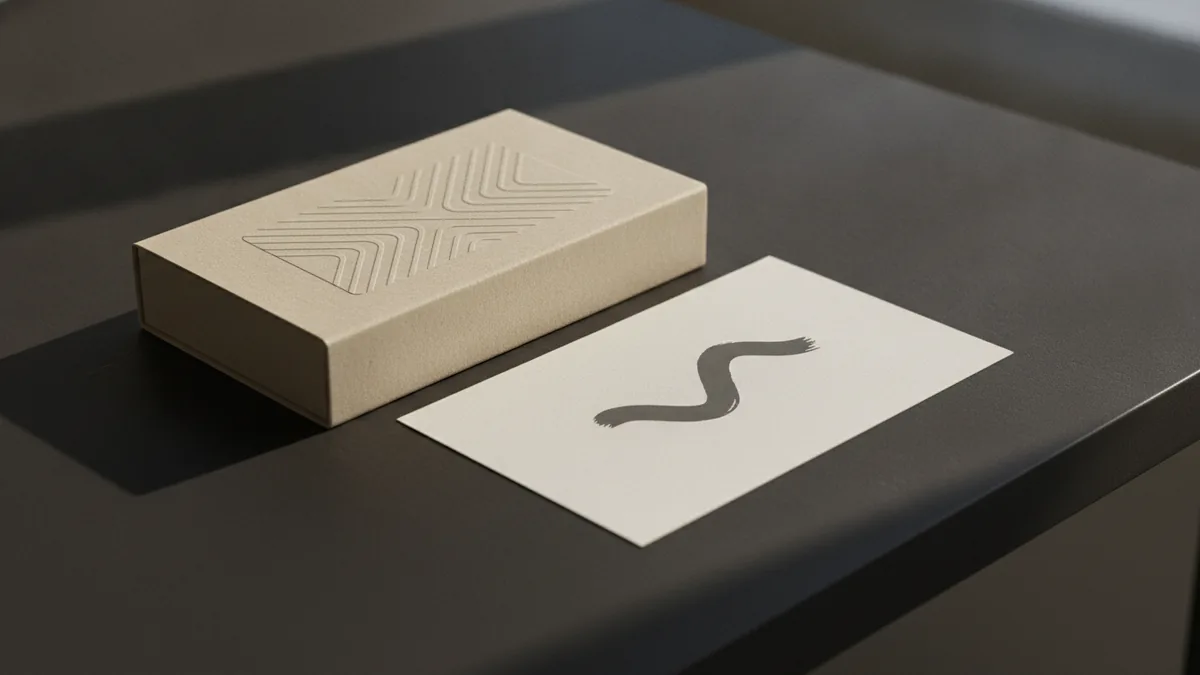 Packaging and a sign-like mark setup to show what a trademark represents