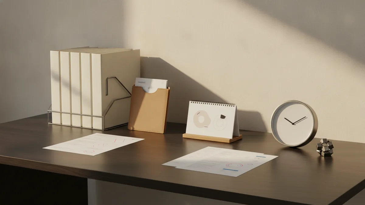 Organized records support vendor approval Business documents arranged for vendor credentialing and compliance review