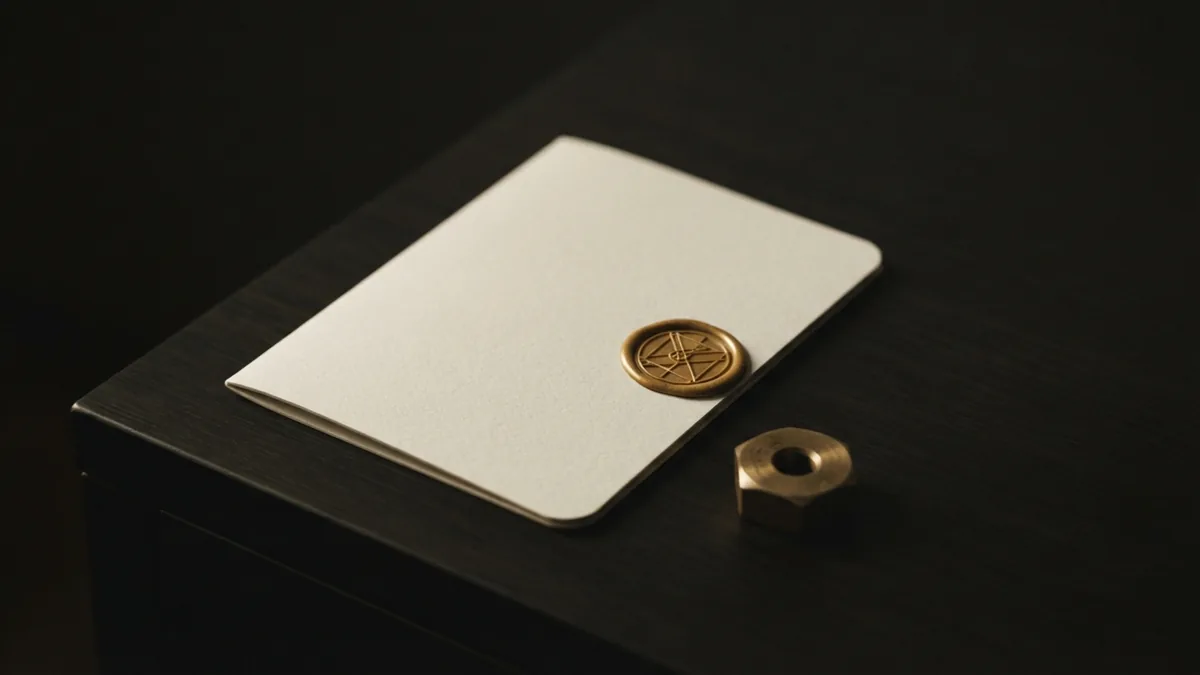 Wax seal and closed folder represent the legal strength and lifespan of IP
