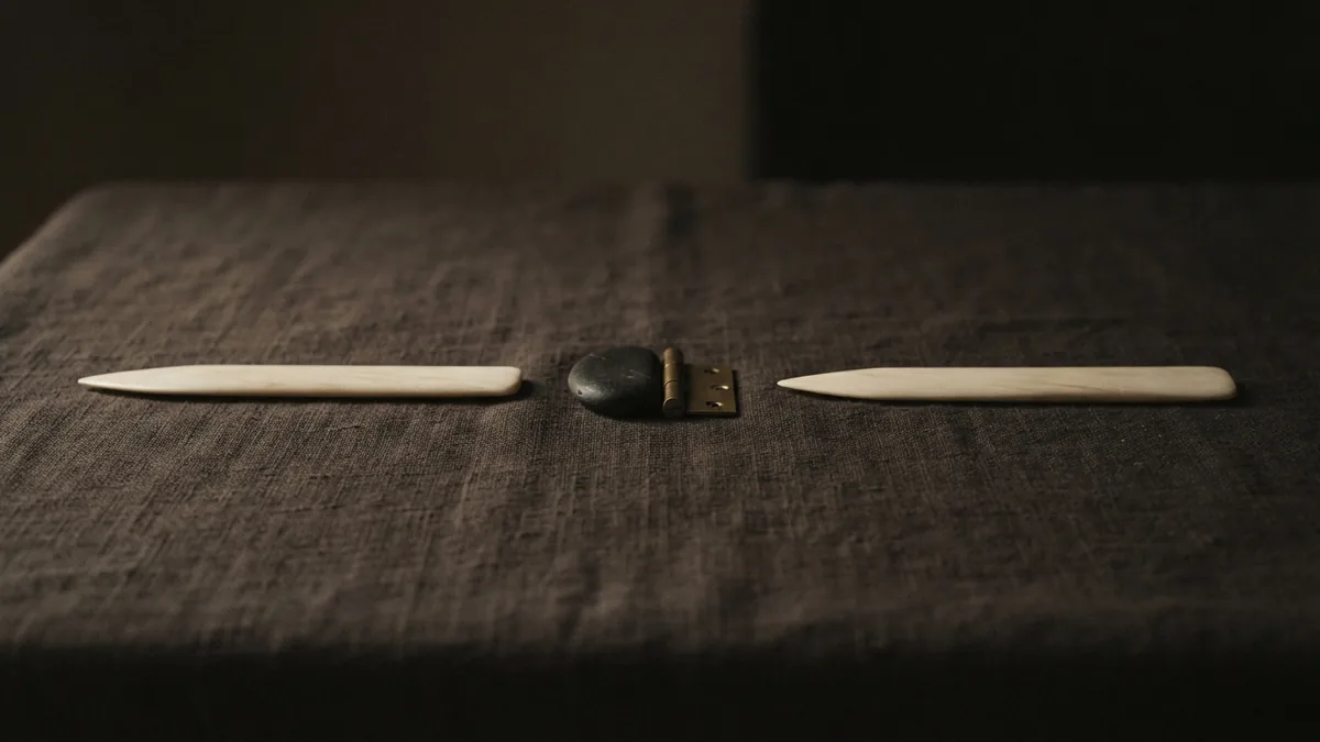 Two closed folders and brass hardware symbolise different paths to public accountability