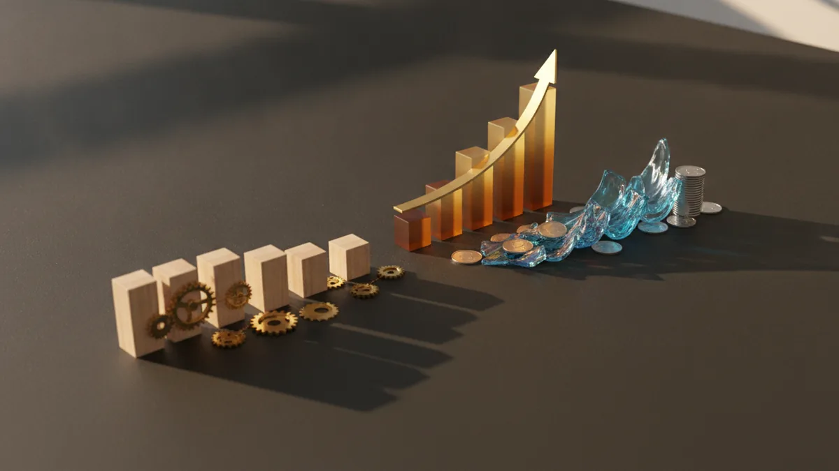 Balanced venture funding comparison with separate paths for company cash and outside investment
