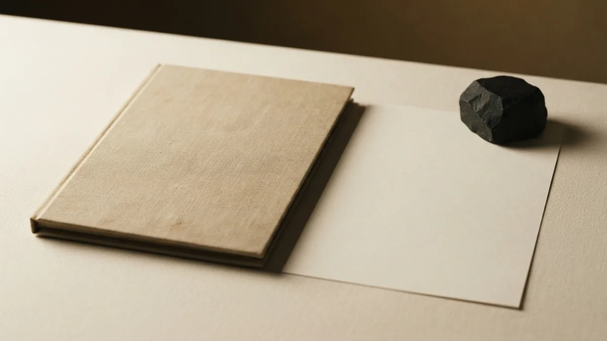 Objects symbolising offer termination Closed folder and paperweight symbolising the end of a business offer
