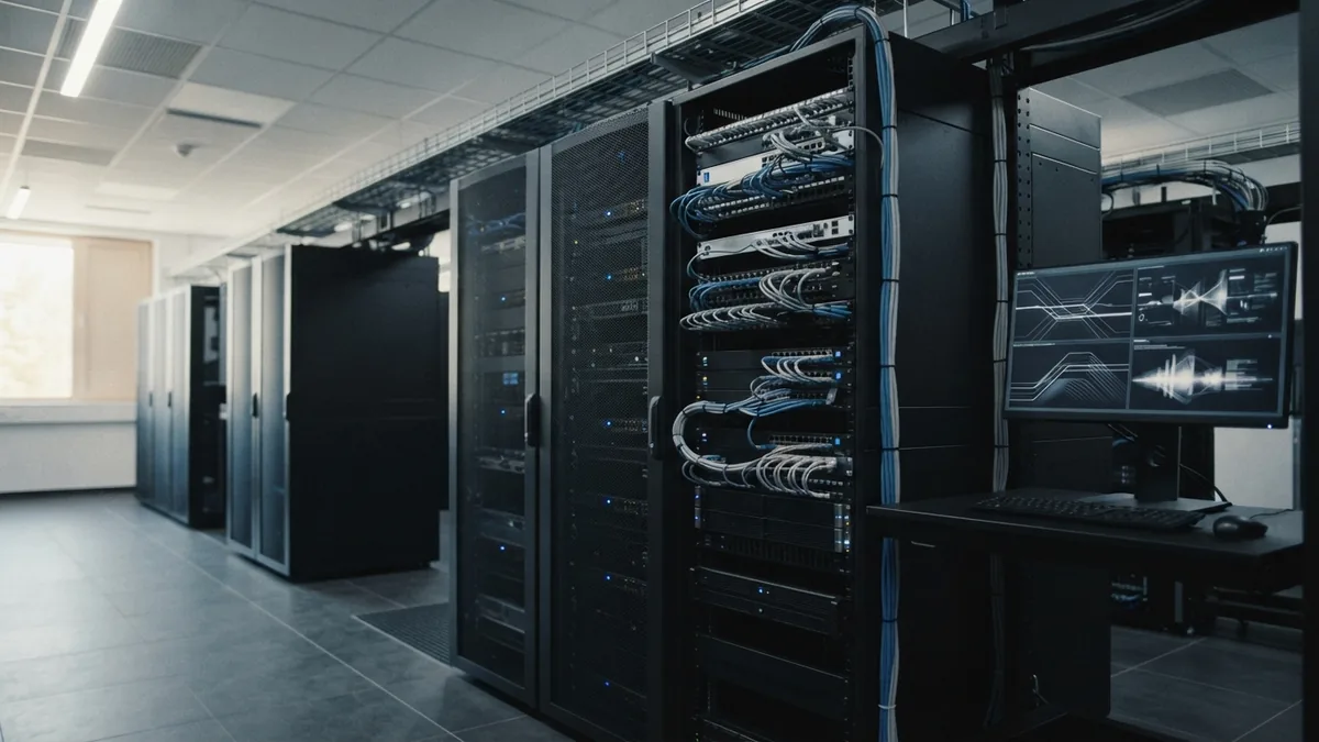 Technology supporting global service teams Connected technology and support systems representing global service delivery
