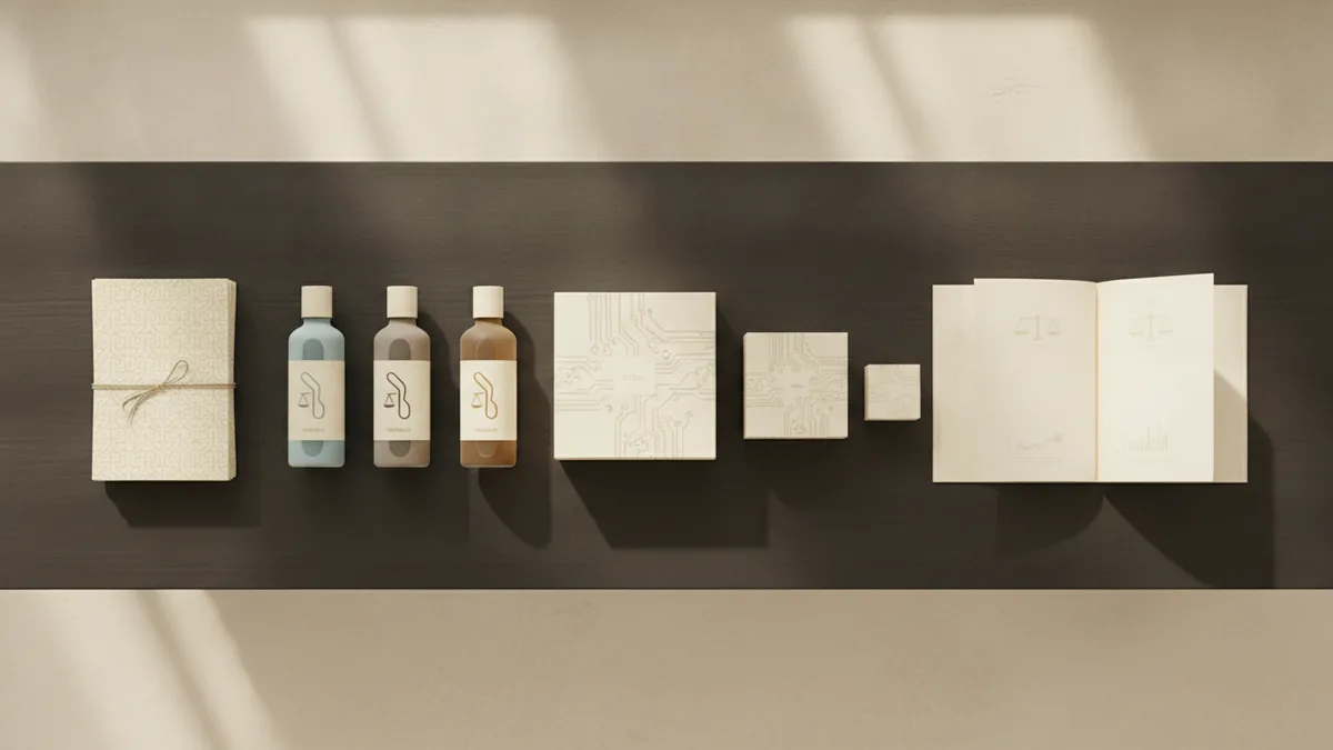 Consistency over time matters Staged timeline of consistent branding items showing recognition over time