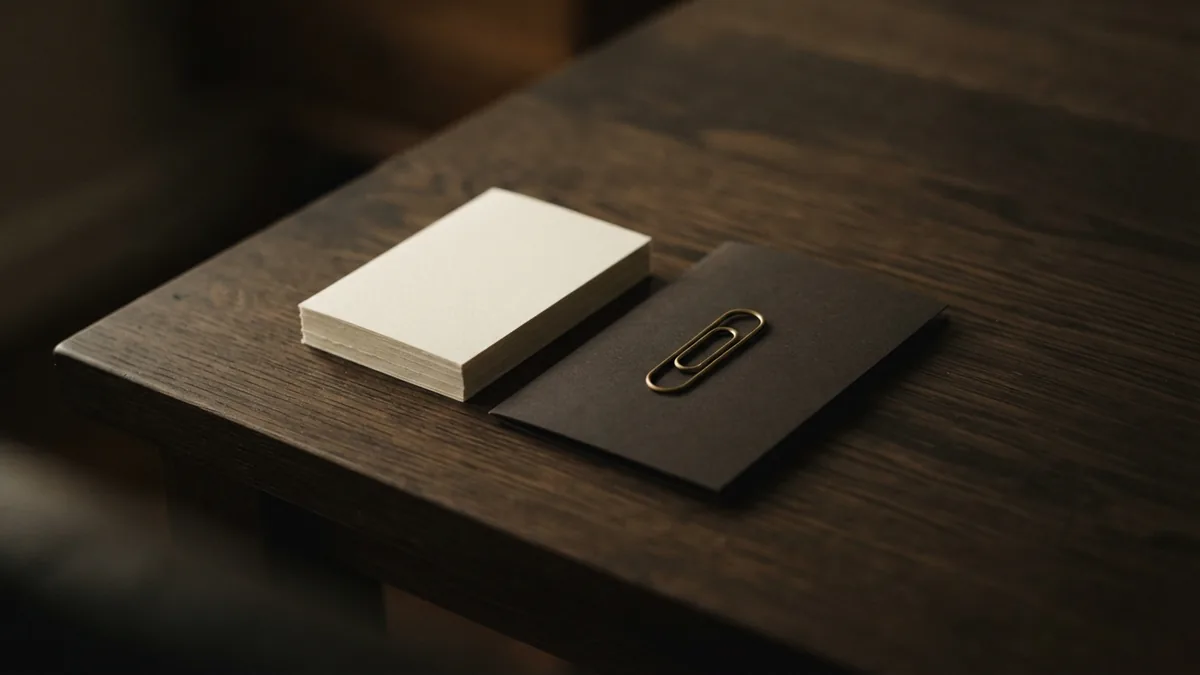 A quiet still life for SOX audit work Blank papers, a folder, and brass detail suggest a careful financial control audit