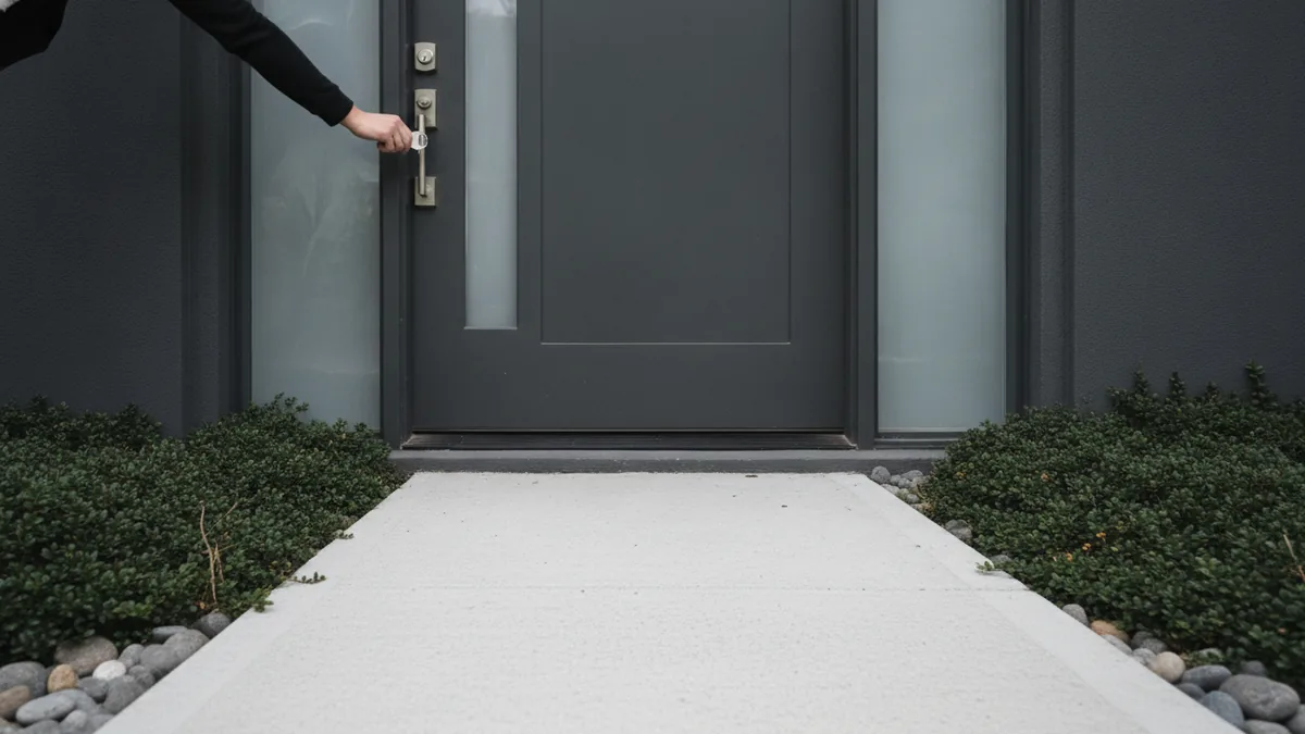 A key turning in a property entrance representing real property performance remedies