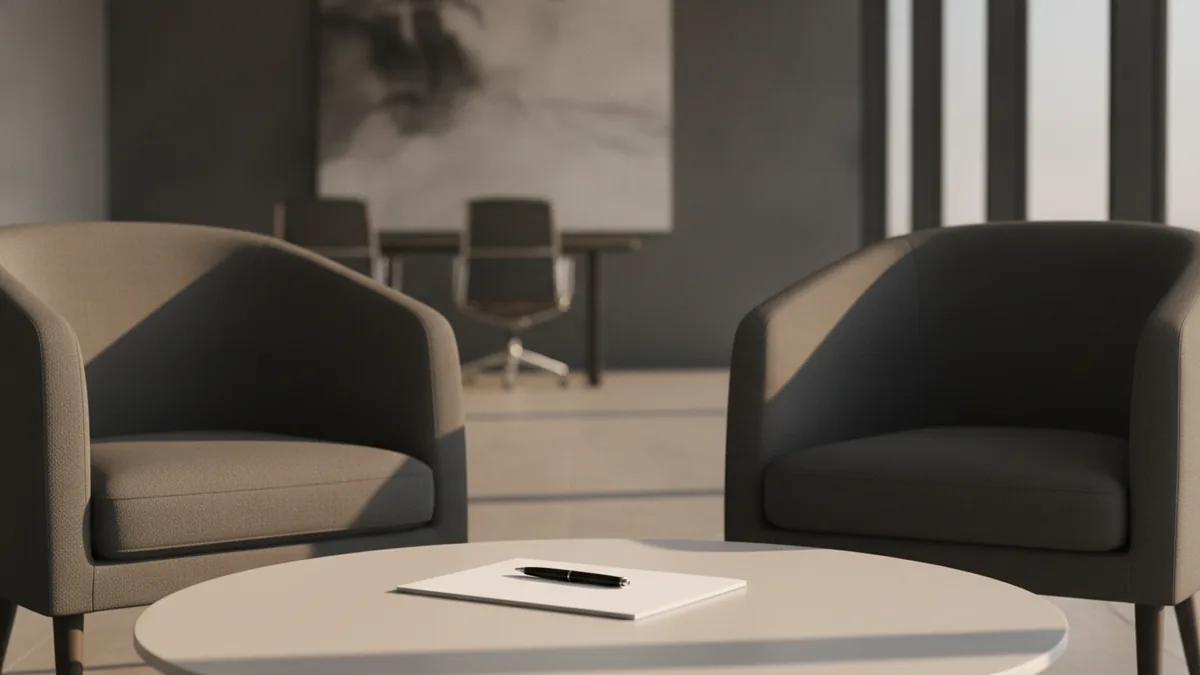 Role-taking for fairness Two chairs facing each other to illustrate role-taking and fairness
