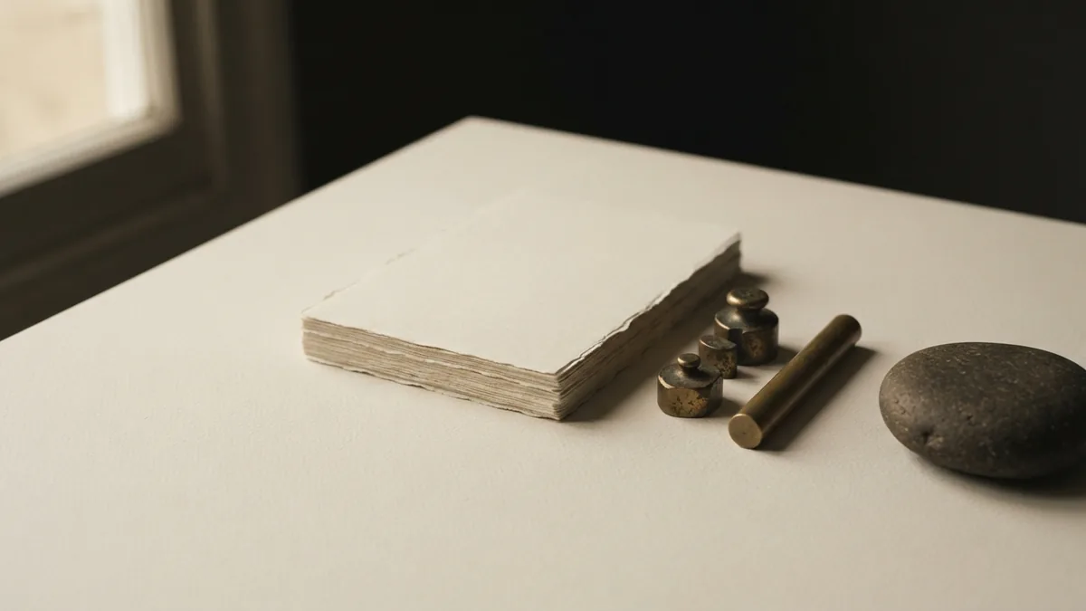 Brass pieces and stacked paper representing the costs of trademark registration