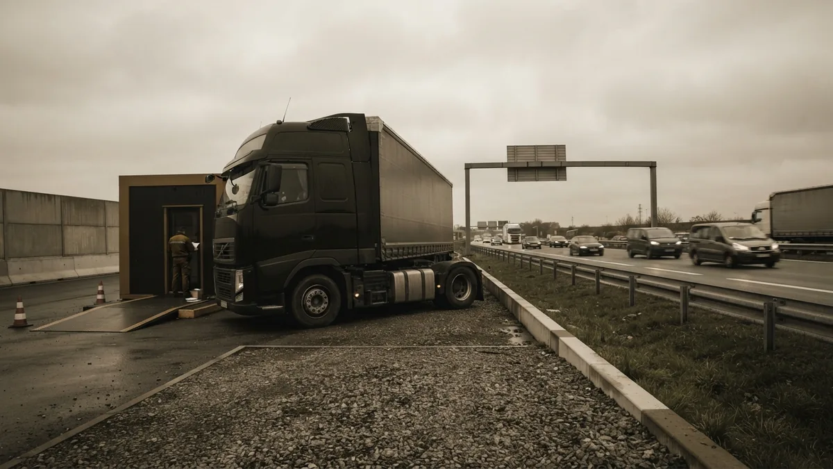 Risks of missing UCR compliance Commercial truck delayed at a roadside inspection for missing registration
