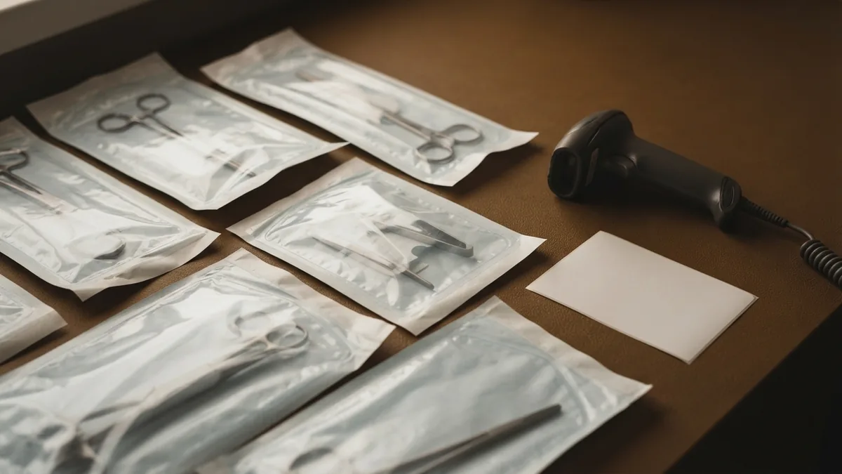 Medical device packages and scanner used for unique device identification