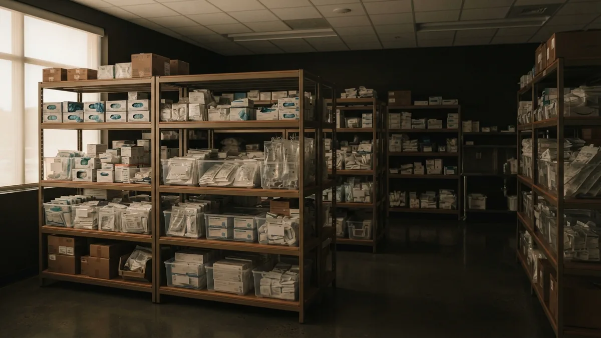 Hospital medical supplies prepared for regional UDI compliance checks