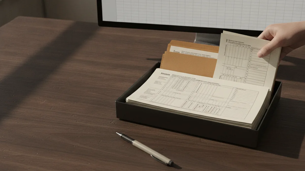 Filing documents representing ACA employer reporting forms and recordkeeping