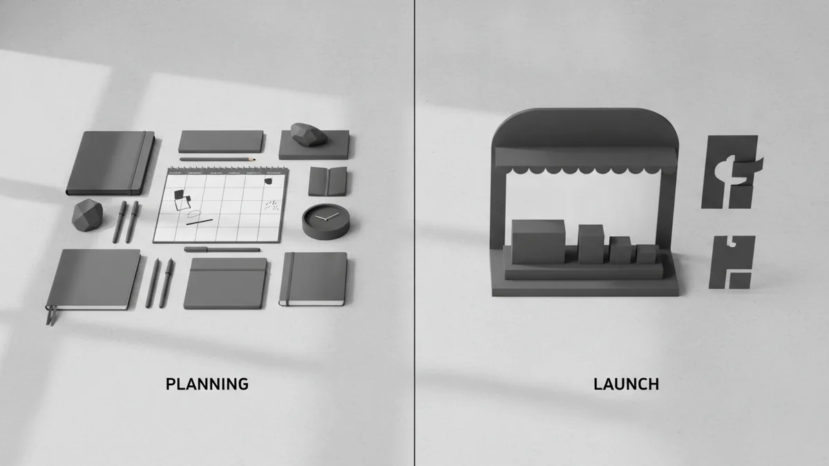 Incorporation vs business start Planning materials versus an operational launch setup show different date meanings.