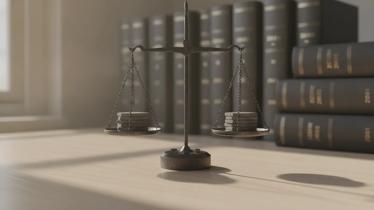 Intent matters in contract law Scales of justice representing contract law and intent to be bound.