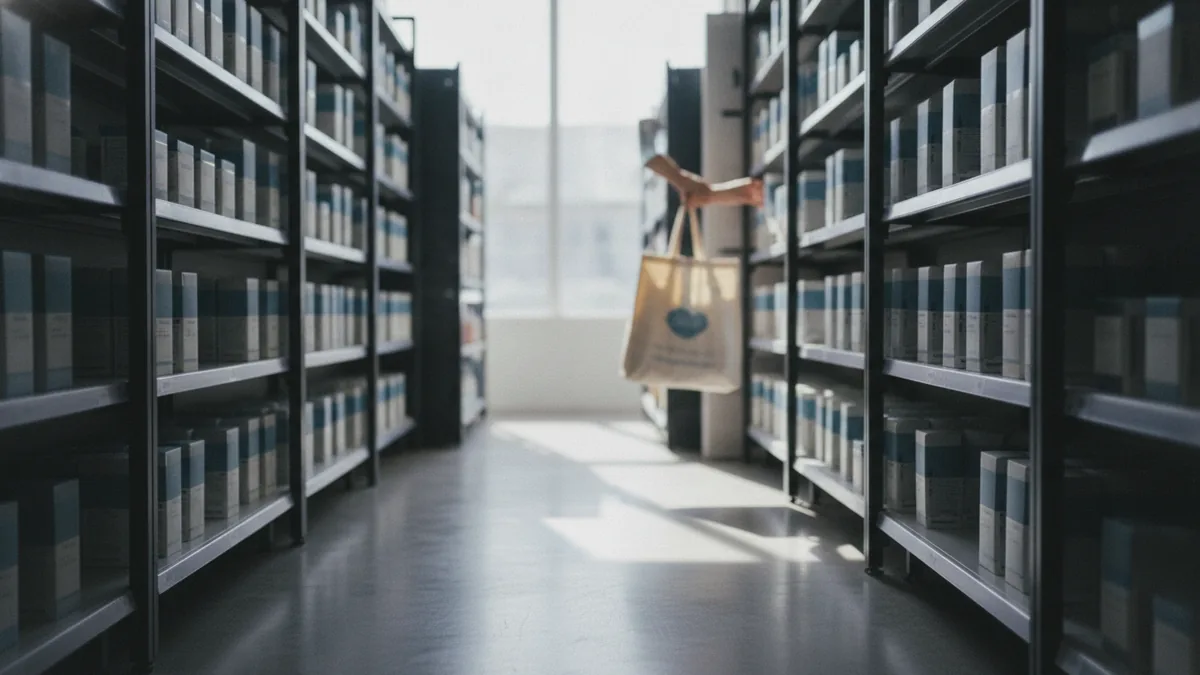 Customer selecting items from shelves, showing negotiation before acceptance.