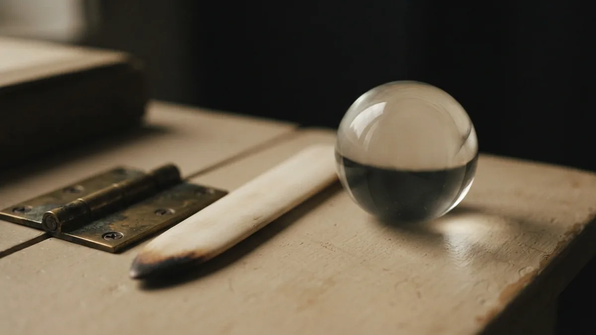 Glass sphere beside a closed folder suggesting the future of KYC checks