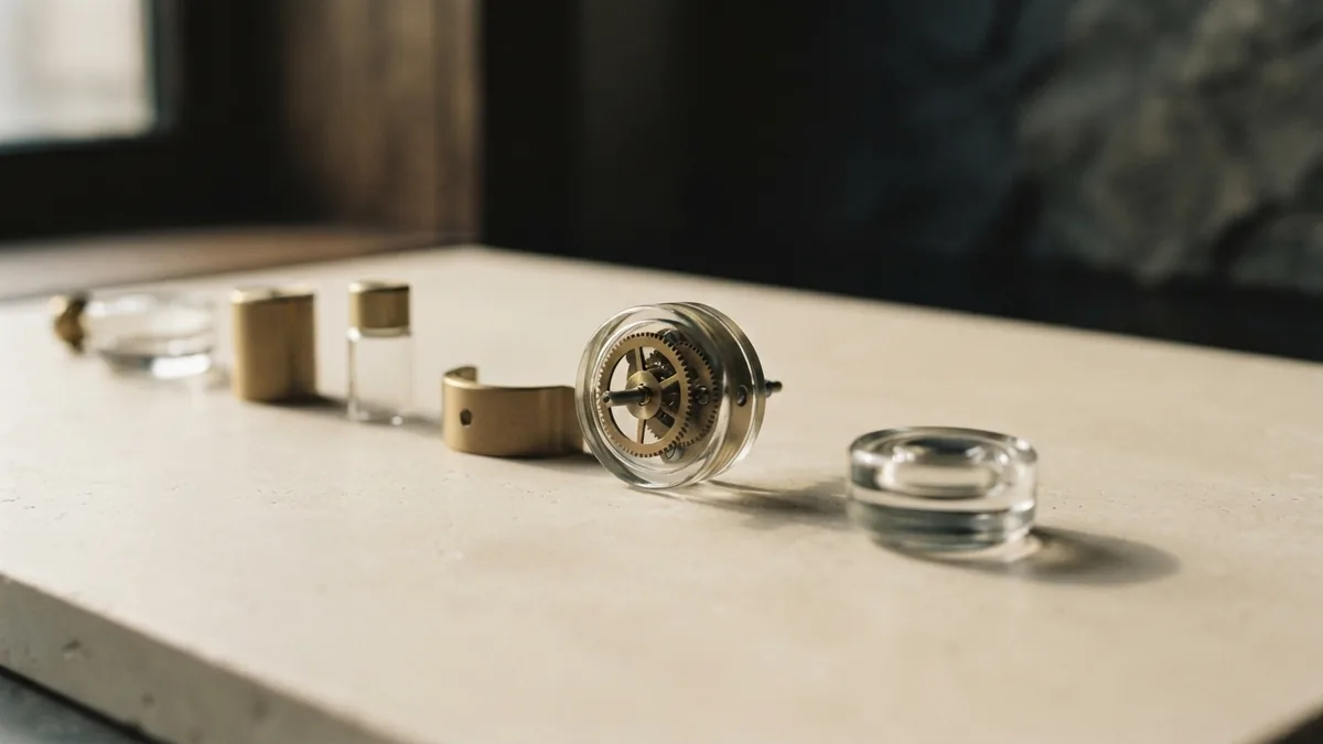 Glass and brass mechanical parts suggest the future of digital KYC checks